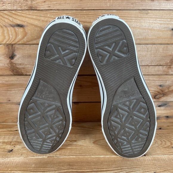 CONVERSE All Star Trainers Size UK 4 Womens Gold Leather Lace Up Casual Shoes - Picture 11 of 13